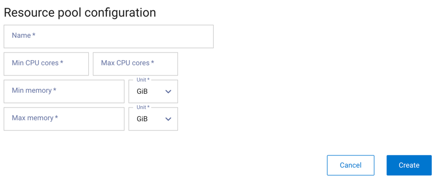 Create resource pool