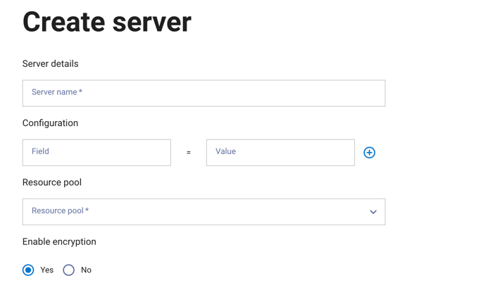 Connect server create