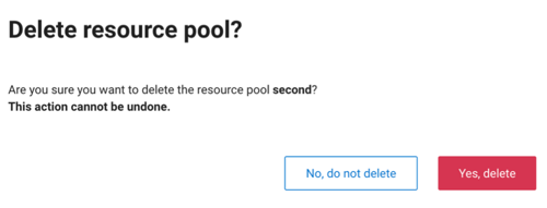 Delete resource pool