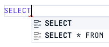 Query editor autocomplete