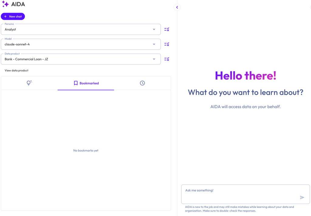 Starburst AIDA chat interface