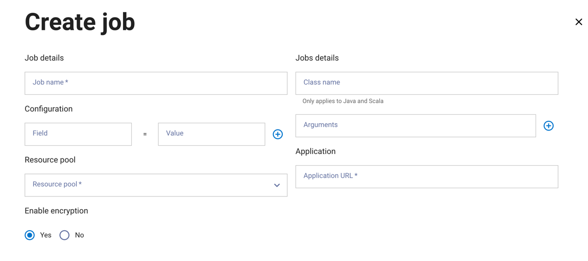 Batch job create